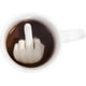 thumbnail image 1 of Dedo medio de cerámica diseñado café leche Drinkware Barware taza taza herramienta de cocina Xemadio MZQ-0456, 1 of 8