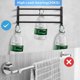 thumbnail image 5 of Toallero montado en la pared para baño, barra de toalla de aluminio de 19 pulgadas para baño de 3 niveles con ganchos, toallero de baño negro resistente al agua y óxido, 5 of 5