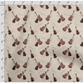 thumbnail image 4 of Soimoi Musical Instruments Printed, Poly Canvas Fabric, Decor Sewing Fabric by The Yard 56 Inch Wide,Decorative Fabric for Curtains Tote Bags, Brown, 4 of 5