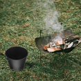 thumbnail image 4 of LEEYNEER OFFIGAM Grease Collection Bucket Grill Drip Bucket Tinplate Black Versatile Use Grilling 2Pack, 4 of 6