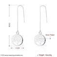thumbnail image 3 of QQTDFG Sterling Silver Plated Earrings Tree Of Life Drop Dangle Fish Hook Clasp L703-default, 3 of 7
