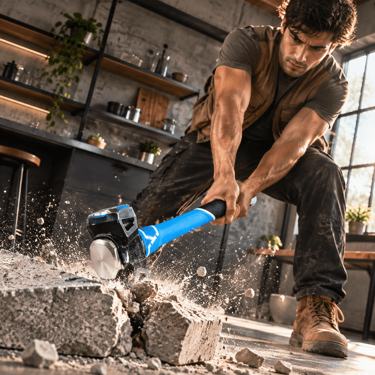Small Sledge Small Sledge Hammer 3lb Blacksmith Drilling With Demolition Face And ...