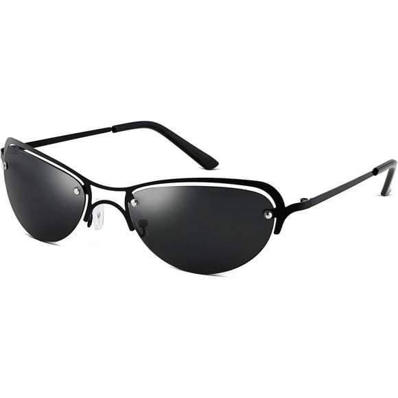 LAICAIW The Matrix Neo Trinity Agent Smith Costume Sunglasses Men Women Rimless Black Glasses