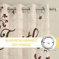 thumbnail image 6 of Brown Farmhouse Kitchen Curtains Window Panels, Retro Country Stars Rustic Branches Berry Insulated Window Treatment Curtain, Grommet Curtains for Bedroom/Living Room/Bathroom, 2 Piece 42"Wx54"L, 6 of 8
