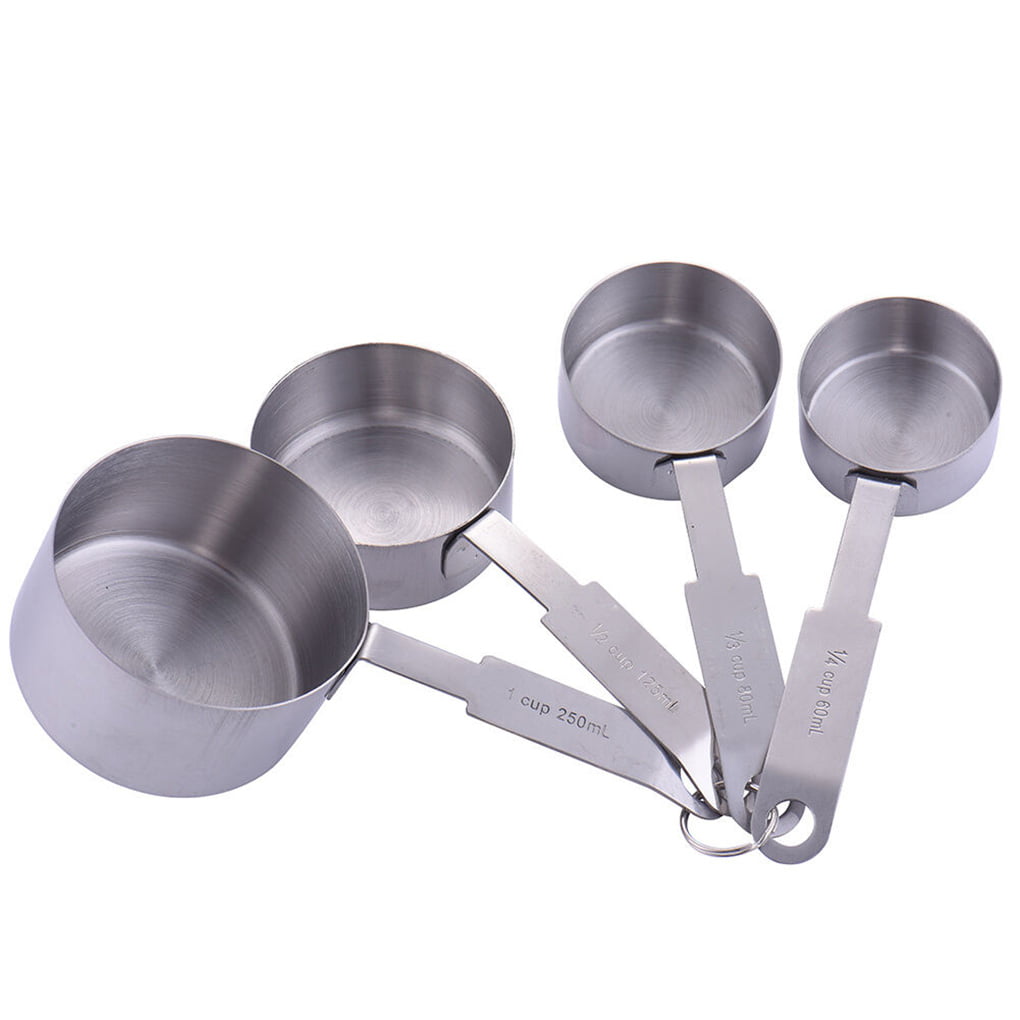 Details about   FE KE_ 4Pcs Stainless Steel Measuring Cup Spoon Seasoning Scoop Cooking Tools N
