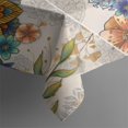 thumbnail image 6 of Boho Bohemia Flower Rectangle Tablecloth 60"x102",Waterproof Polyester Rectangle Table Cloth, Wipeable Spillproof Polyester Tablecloth for Dining, Camping, Indoor and Outdoor, 6 of 6