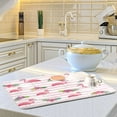thumbnail image 5 of SKYSONIC Dish Drying Mat for Kitchen Counter Flamingo Hibiscus Striped Eco Friendly Drying Mat - Easy to Clean Heat Resistant Dish Mat - 18x24, 5 of 6