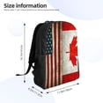 thumbnail image 3 of Travel Backpack For Women/Men America Canada Flag Carry On Backpack With Laptop Compartment Travel Backpack, 3 of 7