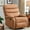 Khaki (3-Tier Backrest), variant on Khaki Durable Genuine Leather Recliner Chair, Comfortable Rocking & Swivel Armchair with Premium Foam Support for Relaxation