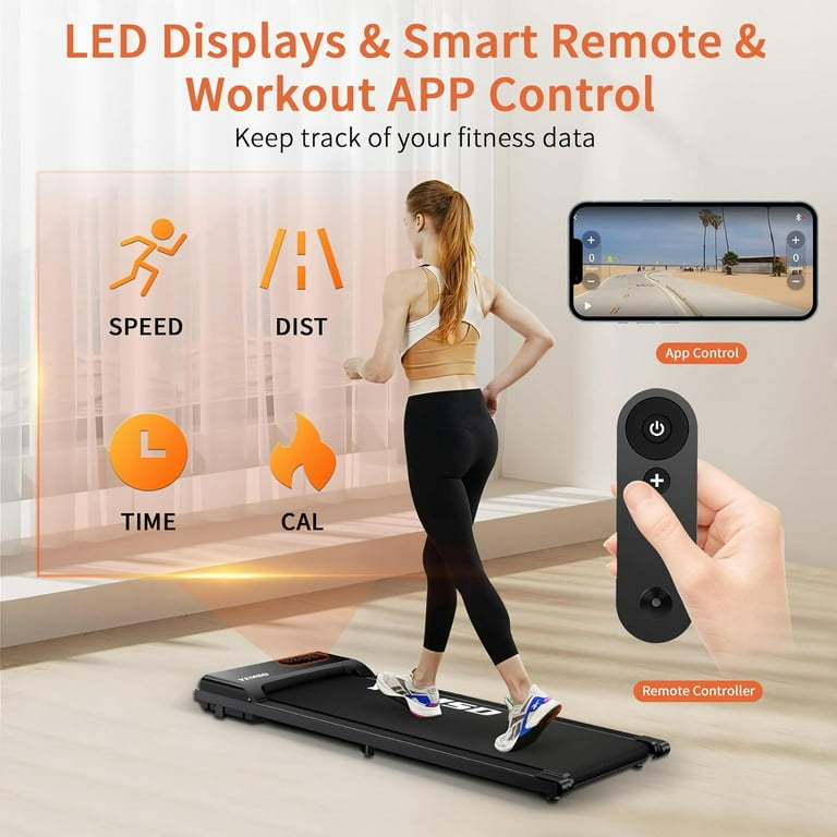 YEMSD Walking Pad Treadmill Exercise Fitness 330 lb Capacity 2.25HP Desktop Removable Treadmill for Home Office with LED Display and Remote