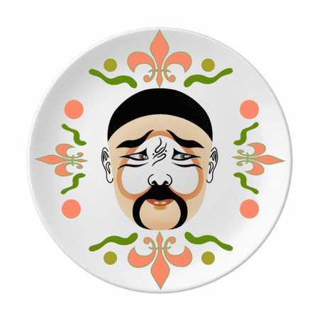 

Peking Opera Head Colorful Zhuihanxin Flower Ceramics Plate Tableware Dinner Dish