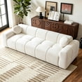 thumbnail image 5 of Aukfa 99" Oversized Cloud Sofa Boneless Couch 4-Seater Tufted Upholstered Sofa for Living Room, 2 Pillows, Corduroy, Cream, 5 of 9