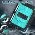 thumbnail image 5 of BMOUO iPad 10th Generation Case 10.9 inch 2022 - with Screen Protector, 360 Rotating Stand & Pencil Holder & Hand & Shoulder Strap Shockproof 10.9” iPad 10th Case (iPad 10th Gen), Light Blue and Black, 5 of 8