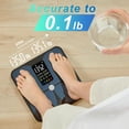 thumbnail image 5 of Open Box Lepulse Smart Body Weight Scale, Digital Bathroom Scale with 20 Body Metrics BMI Muscle Mass Heart Rate, 4.68" Large LCD Display Bluetooth Body Fat Scale Sync with Fitness Apps, 400lbs Capacity，Black, 5 of 13