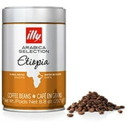 Illy Arabica Selections Ethiopia Whole Bean Coffee, 100% Arabica Bean Single Origin Coffee, Light Roast With Notes Of Jasmine, All-Natural, No Preservatives, 8.8 Ounce Can (Pack Of 6)
