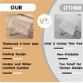 thumbnail image 5 of Ottoman Foot Rest- Bamboo Foldable Stool, Foot Stools Small Ottman with Upholstered , Folding Stool for Makeup, Bedroom and Living Room, 5 of 8