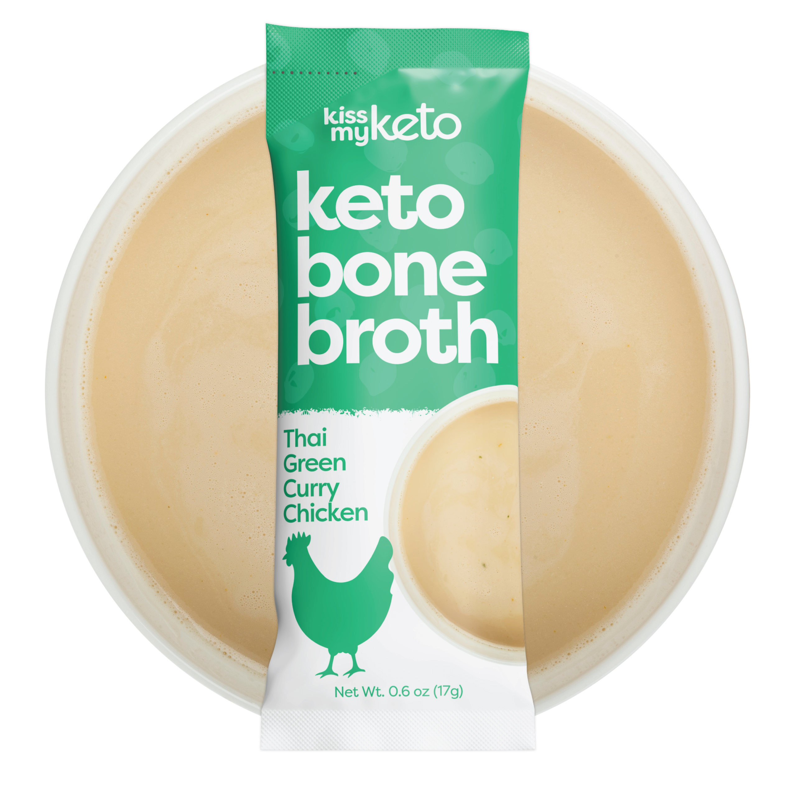 Kiss My Keto Instant Bone Broth Powder Travel Sachets — Thai Green