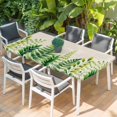 thumbnail image 2 of Spring Leaves Table Cloths for 3 Foot Rectangle Tables, Pastoral Garden Botanical Rustic Burlap Patio Waterproof Elastic Fitted Tablecloths, Washable Rectangular Table Cover for Camping, 2 of 8