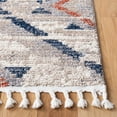 thumbnail image 3 of SAFAVIEH Morocco Amadine Geometric Striped Polyester Area Rug, Grey/Navy, 8' x 10', 3 of 7