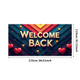 thumbnail image 3 of LUUFILx Welcome Back Banner Heart Decorative Background with Balloons for Party Supplies Office Event Celebration Occasion Backdrop Festive Decorations, 3 of 9
