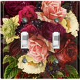 thumbnail image 1 of Metal Light Switch Plate Outlet Cover Rose Red White Wallpaper ROS020, 1 of 13