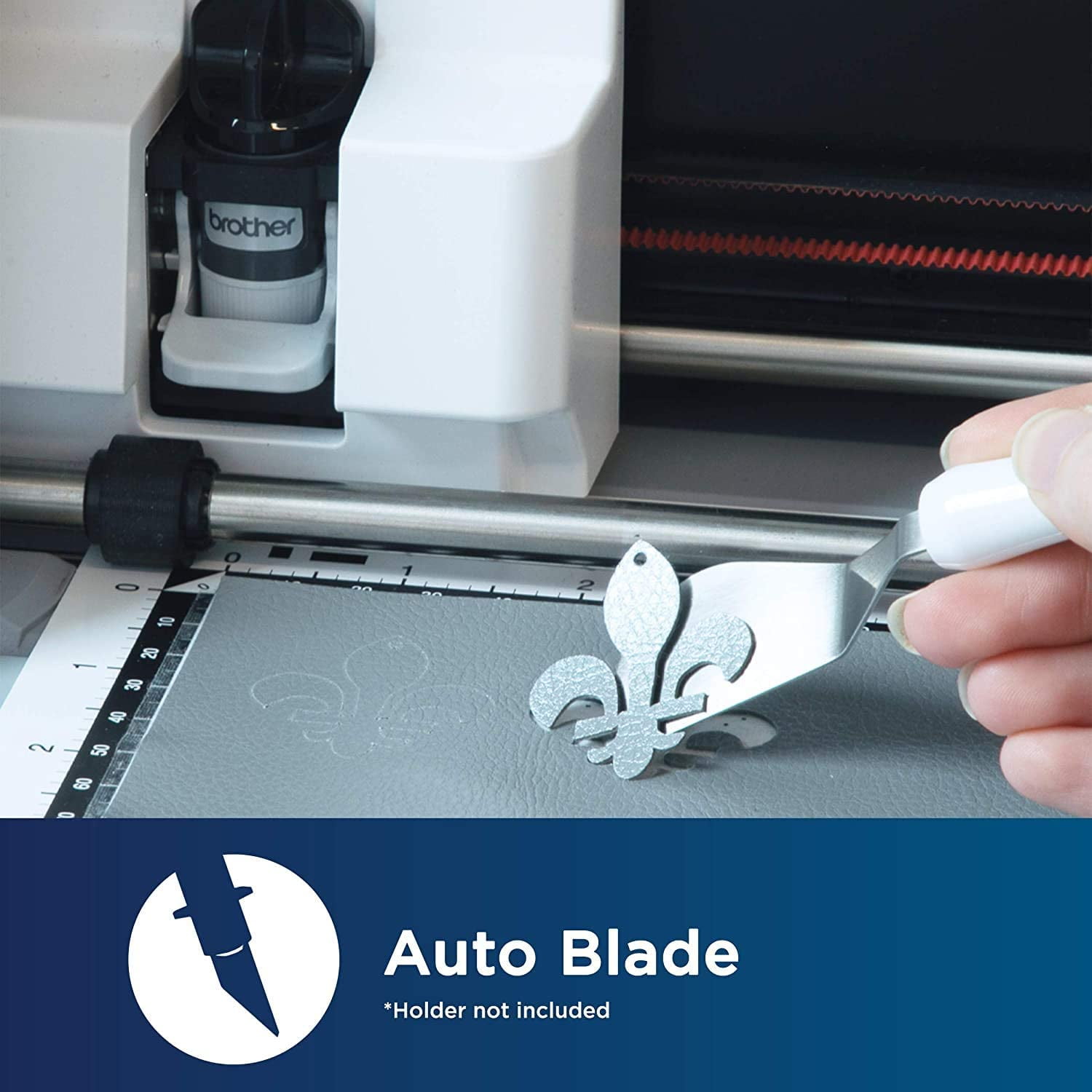 Brother ScanNCut DX Thin Fabric Auto Blade Holder CADXHLDQ1 and 6 CADXBLDQ1 Replacement Blades