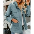 thumbnail image 3 of Sherrylily Women Military Anorak Utility Coat Casual Zip Up Lightweight Jacket with Pockets, 3 of 7