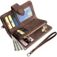 thumbnail image 2 of Carteras pequeñas de cuero plegables Vevor RFID con ranuras para tarjetas 5.31''L x 3.74''W x 1.18''H, 2 of 5