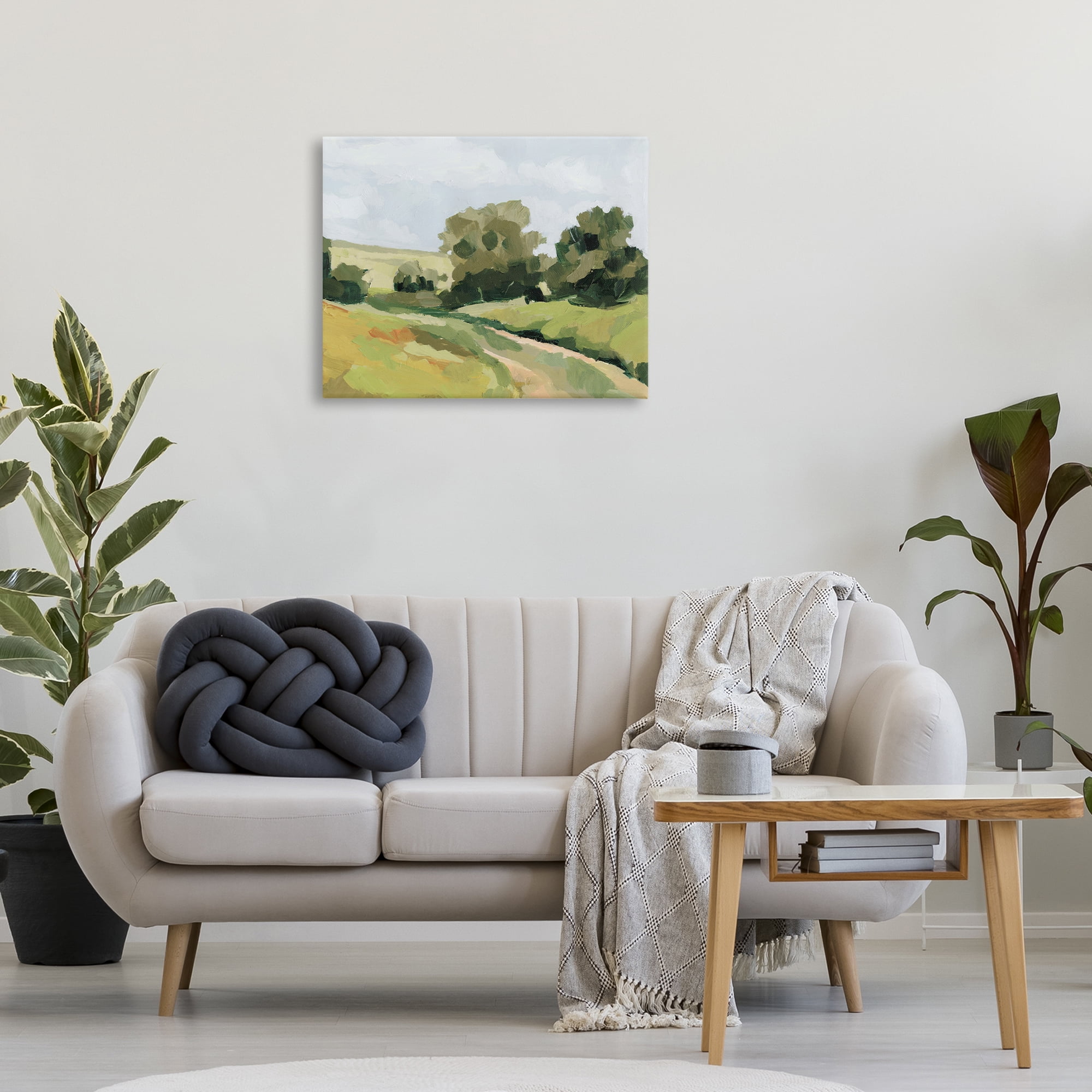 Stupell Industries Winding Path Impression Landscape Painting Gallery Wrapped Canvas Art Print Wall Art, 30 x 24