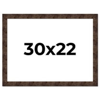 30x22 Frame Brown Burl Real Wood Picture Frame Width 1.625 Inches | Interior Frame Depth 0.5 Inches
