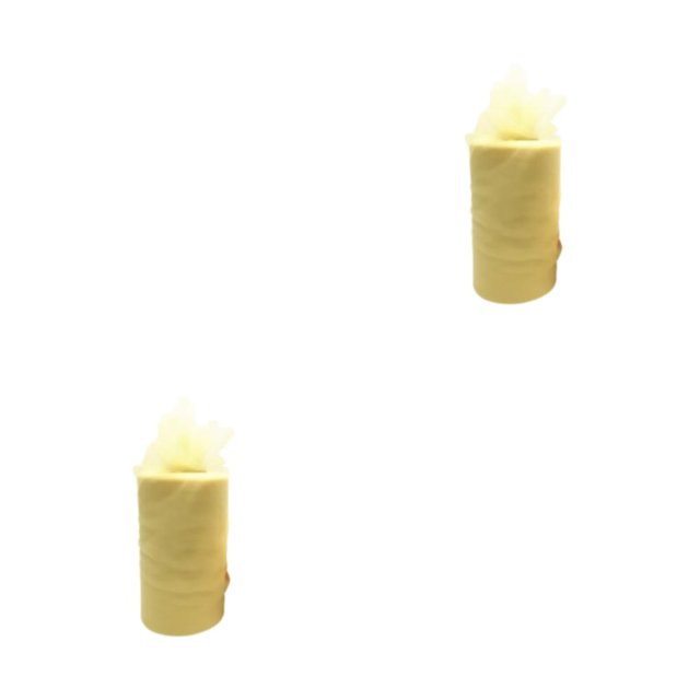 Maytalsory Polyester Durable And Reliable White Roll Wrist Tulle Essential For DIY Weddings Roll Tulle light yellow 2Set