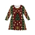 thumbnail image 4 of XEGLSBU Girls Christmas Dress Size 14-16 Girls' Printed Dress Girls Christmas Dress Size 8-10 a-Red Size 4-5 Years, 4 of 4
