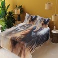 thumbnail image 2 of Ambesonne Colorful Fitted & Top Sheet Set with Shams, Old Feather, Multicolor, 2 of 5