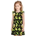 thumbnail image 1 of Fotbe Avocado Toast Vestido de Dormir para Niñas de 3 a 10 Años, Mangas Cortas, Estilo Princesa, Pijama Camisón con Mangas Voladas-Large, 1 of 6