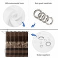 thumbnail image 5 of Animal Print Bathroom Shower Curtains with 12 Hooks Waterproof Shower Curtain for Stalls and Bathtubs Abstract Leopard Zebra Skin Texture Brown Decorative Bathroom Privacy Curtain 36x72 Inches, 5 of 9