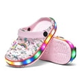 thumbnail image 2 of Kids' Clogs LED Garden Shoes Boys Girls Mules Light up Sandals Slip on Lightweight Non-slip, 2 of 6