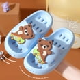 thumbnail image 2 of Kogui Kids Slippers Boys Slippers Adjustable Strap Slip-On Sandals Indoor and Outdoor Footbed Shower Slides for Girls and Boys Size 1 (Sky Blue,Big Kids 1), 2 of 9