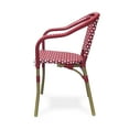thumbnail image 7 of Baton Aluminum and Wicker Outdoor French Bistro Chairs, Set of 2, Red, White, and Wood Print, 7 of 7
