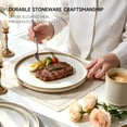 thumbnail image 4 of ALOFMO Stoneware Dinnerware Sets, Plates and Bowls Sets, Dish Set for 4, 12 Piece Dinner Set, Plate Sets for Kitchen, Cappuccino White, 4 of 10