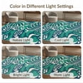 thumbnail image 7 of ODIKA 4'x6' Teal Blue Panama Tropical Leaf Design Washable Area Rug Contemporary Botanical Monstera Foliage Motif With Abstract Pet Friendly, Non-Shedding for Bedroom, Reading Nook, 7 of 7