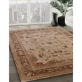 thumbnail image 3 of Ahgly Company Machine Washable Indoor Square Industrial Modern Light Copper Gold Area Rugs, 4' Square, 3 of 7