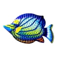 thumbnail image 1 of Escultura de pez, estatua de pared, animal tropical, hierro para decoración de dormitorio al aire libre. Azul, 1 of 9