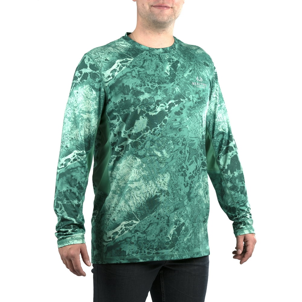 Realtree Wav3 Men's Long Sleeve Performance Fishing Tee - Walmart.com ...