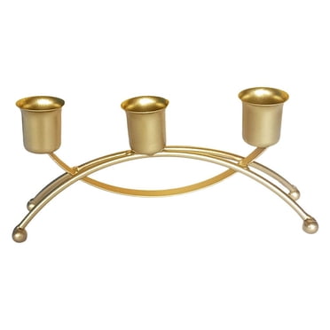 GUOOL 3 Candle Holders, Tall Candlestick for Taper Candles, Metal Candelabra for Home, Gold