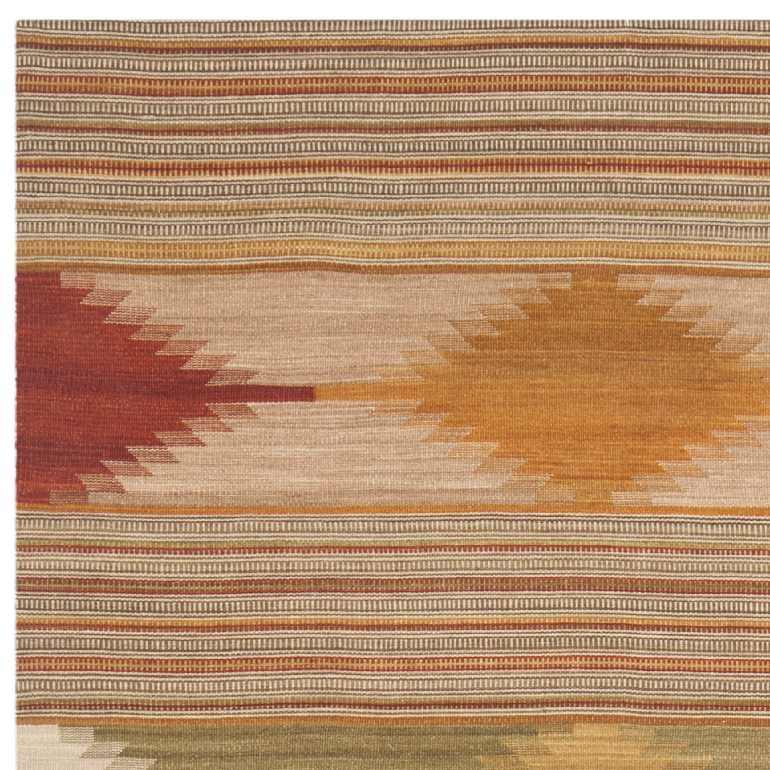SAFAVIEH Kilim Damri Southwestern Wool Runner Rug, Natural/Multi, 2'3" x 14'