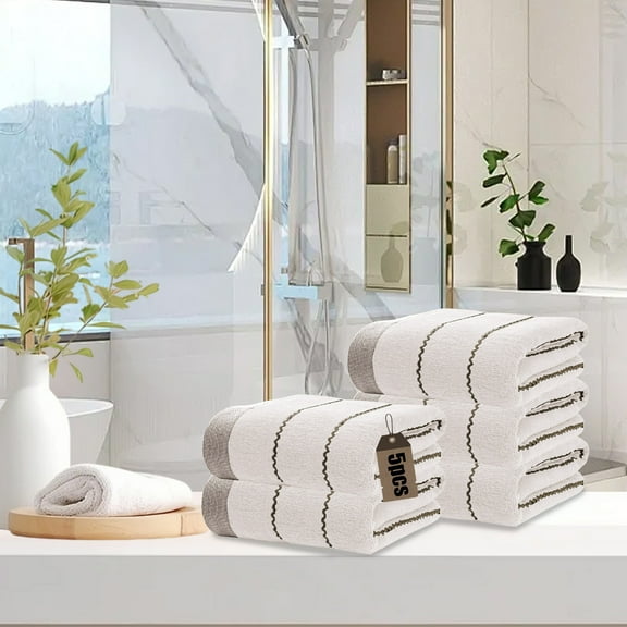 YYSDCY Deals of The Day Clearance! 5PCS Soft Absorbent Towel Set, Household Gift Towels, Towels for Hands, Gym, Beauty Spa, Hair Care, Bathroom, and Kitchen Use Clearance Sales Today Deals Prime