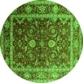 thumbnail image 1 of Ahgly Company Indoor Round Oriental Green Industrial Area Rugs, 5' Round, 1 of 4