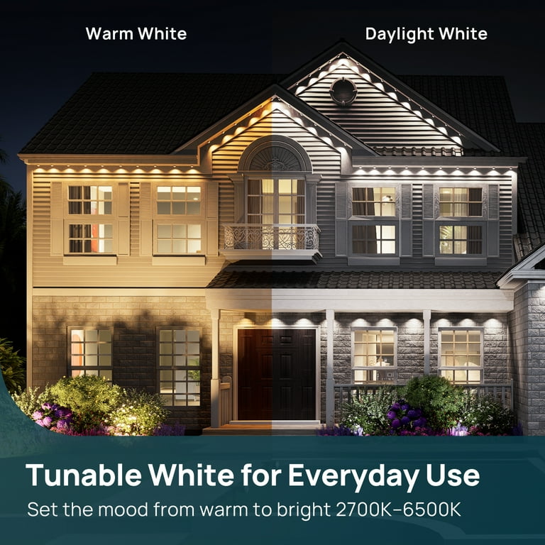 Linkind HP4 Smart Permanent Outdoor Lights 100ft, Color-Changing