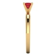 thumbnail image 3 of Solitaire Engagement Ring for Women - 0.5ct Simulated Ruby in 14K Yellow Gold Promise Ring, 3 of 6