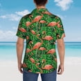thumbnail image 6 of Haiem Flamingo Printed Hawaiian Shirt for Men - Men’s Casual Beach Summer Shirts - Stretch Fabric with Modern Fit-X-Large, 6 of 9